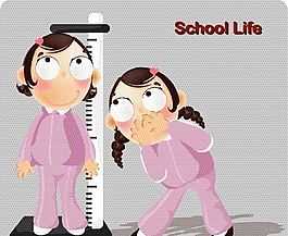 漫画儿童 卡通儿童 学校生活 矢量 EPS格式 119