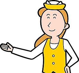 工作 日本女性人物 矢量素材 ai格式_52