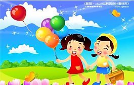 儿童生活 矢量 卡通人物 AI_0468