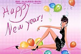 圣诞精品女孩  矢量 卡通人物 AI_0226