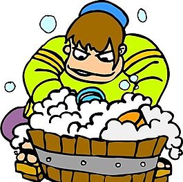 家庭主妇 女人 卡通人物 矢量 AI_0007