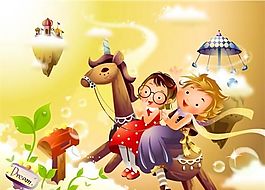 魔幻世界 卡通世界矢量素材 ai格式_14