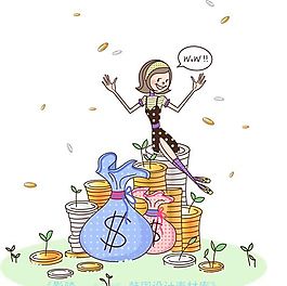 时尚简笔插画 矢量 AI_0166