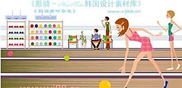 时尚人物 简笔矢量插画 AI_0130