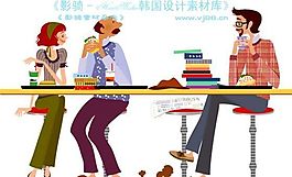 时尚人物 简笔矢量插画 AI_0125