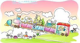 卡通儿童 线条插画 矢量 AI_0258