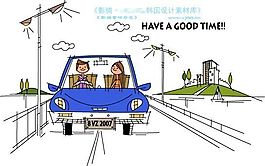 时尚简笔插图 矢量 AI_0115