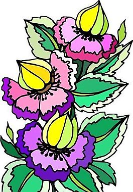 花朵 花草 鲜花 矢量 EPS格式_1443
