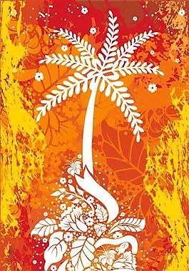 椰子树主题插画矢量素材 eps格式_05