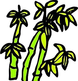 竹子 植物 图案 矢量 AI_0001