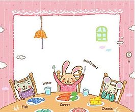 英语学习 动物漫画 矢量EPS_22