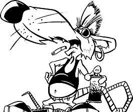 黑白卡通动物 eps格式_35