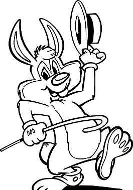 黑白卡通动物 eps格式_03