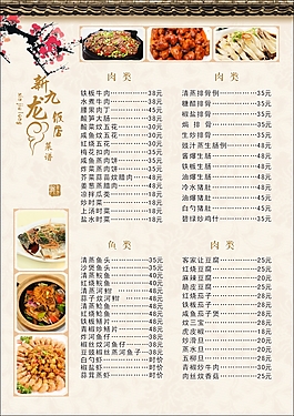 餐厅点菜单模板
