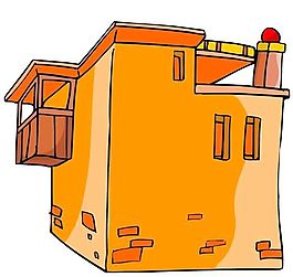 卡通古代建筑