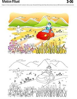 漫画风景 幻想世界 矢量素材 AI_125