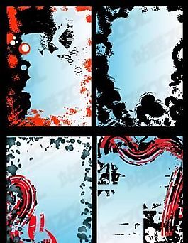 彩色墨迹 矢量EPS_02