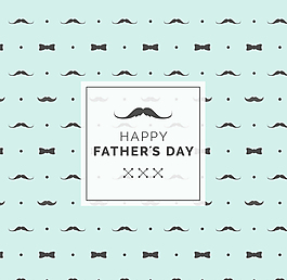 创意胡须父亲节贺卡矢量素材下载