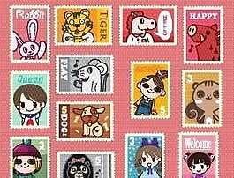 可爱卡通图案 矢量EPS_423