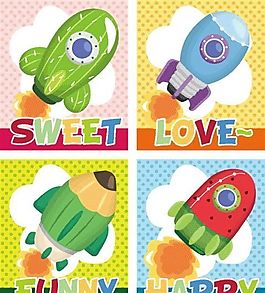 可爱卡通图案 矢量EPS_321