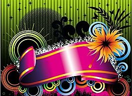 矢量潮流元素 banner 丝带 飘带 立体星星 麦穗 花朵 花纹 蝴蝶 eps格式_02