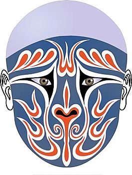 猩猩胆 摩天岭 京剧脸谱 卡通脸谱 矢量素材 AI