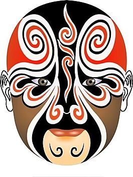 苏宝童 界牌关 京剧脸谱 卡通脸谱 矢量素材 AI