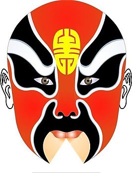 京剧脸谱 卡通脸谱 矢量素材 AI _0093