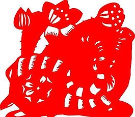 2009年牛年新春吉祥剪纸 牛 民间艺术 矢量素材 ai格式_02