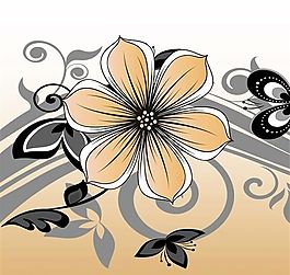 抽象花无框画