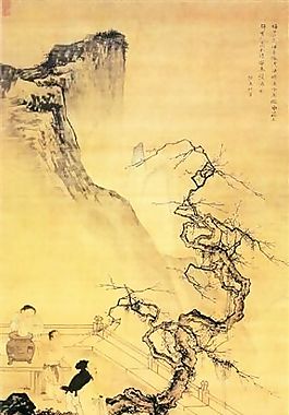梅下横琴图