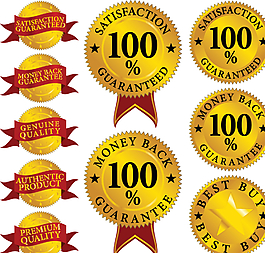 网店店铺设计金色奖章图片