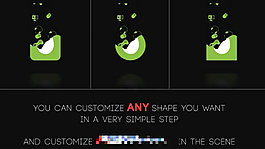 水滴低落形成LOGO标志二维动态平面