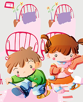 人物剪影插画素材图片