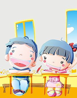 人物剪影插画素材图片