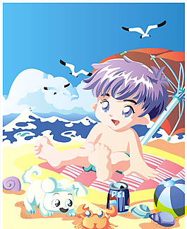 人物剪影插画素材图片