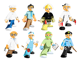 人物剪影插画素材图片