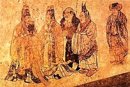 宾客图 人物画 中国古画_0117