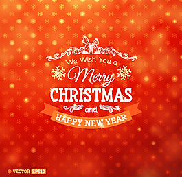 精美红色雪花圣诞节背景矢量素材