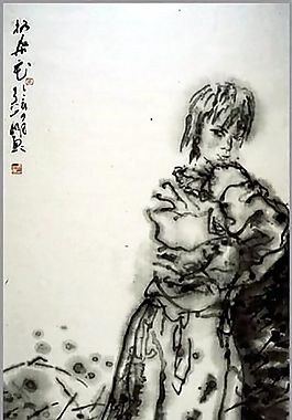 写意现代人物 国画_0074