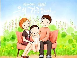 欢乐家庭 卡通漫画 韩式风格 分层 PSD_0013
