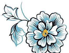 彩绘花草 分层素材 psd_0254