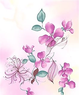 彩绘花草 分层素材 psd_0231