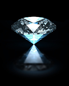 黑色背景下的一颗宝石