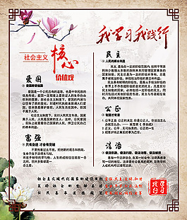 我学习我践行PSD图片