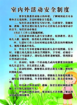幼儿园室内外活动安全图片