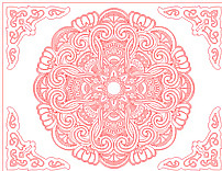 线条花图片