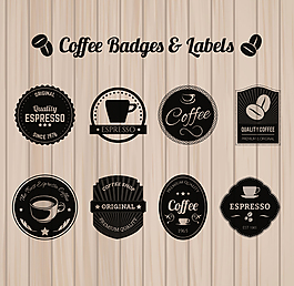 黑色咖啡标签设计