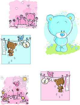 可爱的卡通小熊