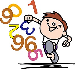 卡通人物打數字